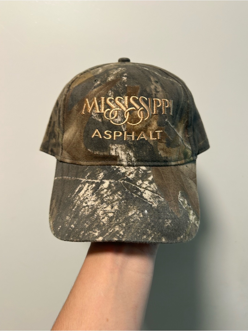 Vintage Y2K Mississippi Asphalt Association Camo Hat